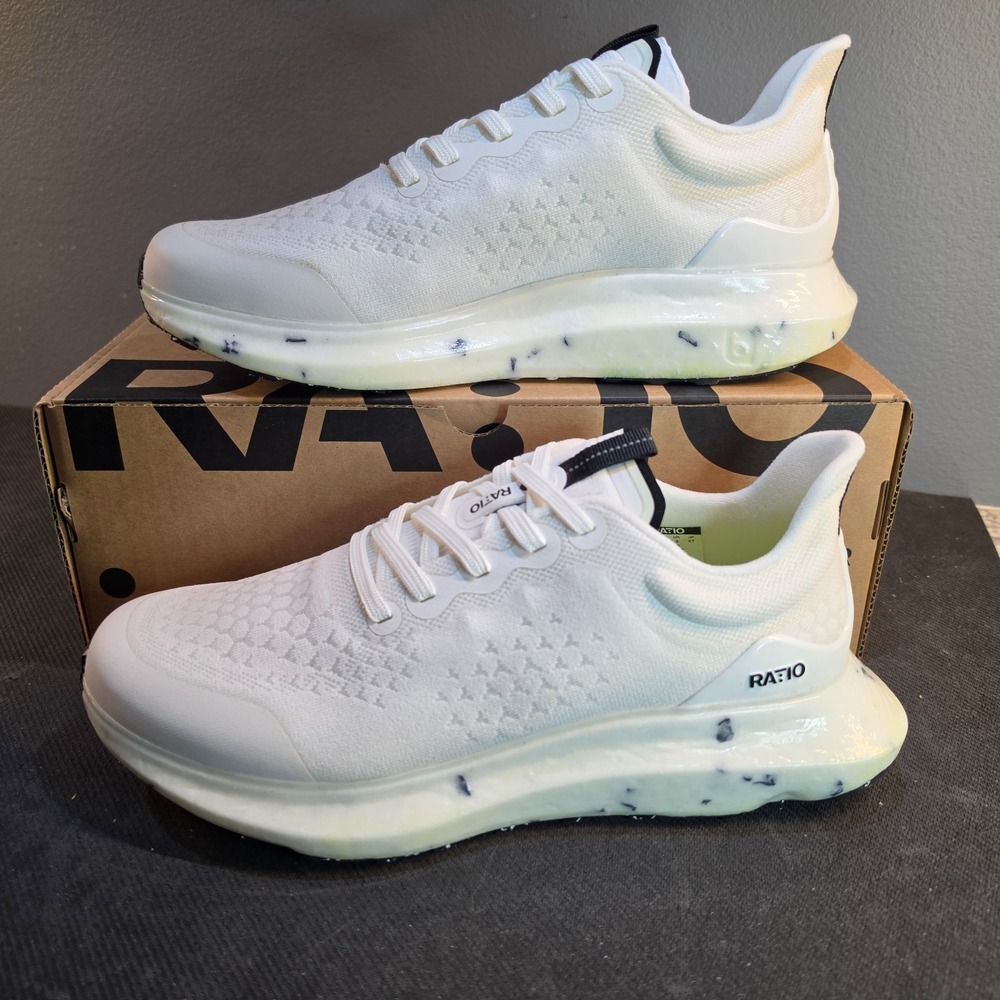Women's 10 Ratio Running 1618-700 Purity White Acid Lime Jet Black NIB Gym Rare
